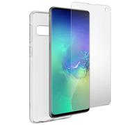Custodia in silicone trasparente Avizar + protezione flessibile in lattice per Samsung Galaxy S10