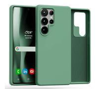 Custodia in silicone verde Mercury per Samsung Galaxy S25 Ultra.