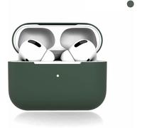 Custodia in silicone verde notte, protezione di livello militare, compatibile con AirPods Pro, protezione ibrida contro le cadute, LED frontale
