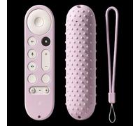 Custodia in silicone viola brillante per Google TV Streamer 4K Google TV (4K) Voice Remote 2024 custodia in silicone antiscivolo