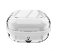 Custodia in TPU per Samsung Galaxy Buds 4 Pro senza interferenze con i comandi touch o il funzionamento del coperchio (bianco+trasparente)