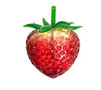 Custodia in TPU trasparente fragola per serie AirPods, morbida custodia protettiva antipolvere per auricolari (rosso per AirPods Pro 2 e 1)