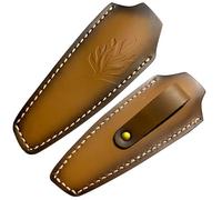 刀苑阁 Custodia in vera pelle di vacchetta per coltelli da campeggio, protezione per bordi e lame, ideale per viaggi, regalo artistico, per uomini e donne