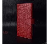 Custodia in vera pelle Lux Caiman per iPhone 17 16 15 Pro Pro Max + made in K...