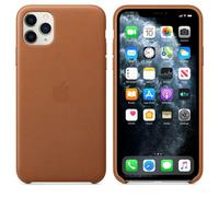 Custodia In Vera Pelle Originale Apple Per iPhone 11 Pro Max - Marrone Saddle