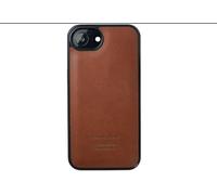 Custodia in vera pelle per iPhone 16e, cachi, pelle Tochigi premium con design Grip Made In Japan Orange