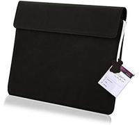Custodia in vera pelle per tablet Oscal Pad 100 | Custodia protettiva in pelle Slim Tab con chiusura magnetica | L nero