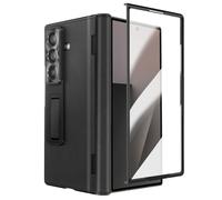 Avizar Custodia integrale per Samsung Galaxy Z Fold 7 con vetro temperato e cavalletto, Nero