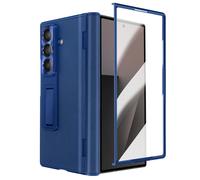 Avizar Custodia integrale per Samsung Galaxy Z Fold 7 con vetro temperato e cavalletto, Blu