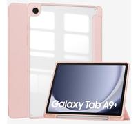 Custodia intelligente per Samsung Galaxy Tab A9 Plus 11 pollici 2023 retro trasparente, spegnimento automatico/sveglia, con supporto per penna S, slim fit, leggera, antiurto, con supporto per tablet,