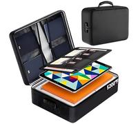 Custodia interna organizzata in fogli di alluminio foderata a prova di fuoco per file e laptop Storage include scomparti a rete tasche pieghevoli protezioni efficienti Scatola in fibra di vetro