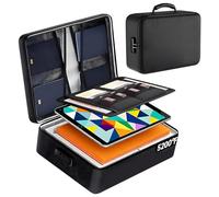 Custodia interna organizzata in fogli di alluminio foderati ignifughi per documenti e computer portatili, include scomparti a rete, tasche pieghevoli, protezioni efficienti, portatile e sicuro