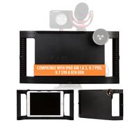 Custodia iOgrapher per iPad con maniglie per treppiede compatibile con iPad 9.7 - Supporto per fotocamera iPad per iPad Air 1 e 2, iPad Pro 5a e