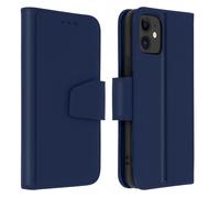 Custodia iPhone 11 Porta carte in pelle Funzione stand premium blu