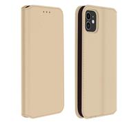 Custodia iPhone 11 Portacarte Funzione Supporto Similpelle Liscia Oro