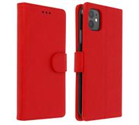 Custodia iPhone 11 portadocumenti Funzione Supporto Rosso