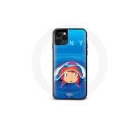 Custodia iPhone 11 Pro Ponyo sulla scogliera Sosuke mare spiaggia mare bambina pesce rosso Lisa Fujimo