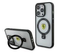 CG MOBILE Ferrari Magfit - Custodia con supporto ad anello per iPhone 15 Pro, colore: Nero