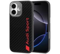 Audi R8 Fibra di carbonio compatibile con MagSafe Custodia per iPhone 17 (Nero)