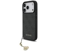 Custodia IPHONE 17 Pro Guess Magsafe Similpelle Grigio Con Catena Color Oro