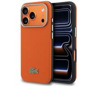 Custodia IPHONE 17 Pro Max Lacoste Petit Pique Arancio Nero Logo Metallo Magsafe