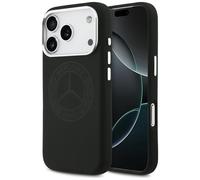 Custodia iPhone 17 Pro Mercedes Silicone Nero Vintage Logo MagSafe