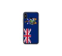 Custodia iPhone - Multicolore - Bandiera Georgia del Sud - Morbida - Silicone Trasparente - Modello Verticale
