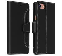 Avizar - Custodia Iphone Se 2020 / 6 / 6s / 7 / 8 A Portafoglio Funzione Supporto - Nero - SPEDIZIONE GRATUITA