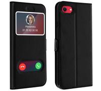 Cover Apple IPHONE Se 2020/7/8 Custodia Doppio Finestra Silicone Gel - Nero