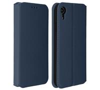 Custodia a libro Avizar blu a portafoglio per iPhone XR