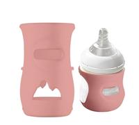 Custodia isolante in silicone resistente per biberon - copre biberon,pellicole isolanti,coperchio protettivo per bottiglie di vetro | anti shock e isolamento termico, senza BPA, lavabile
