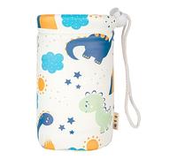 Custodia isolata per la cameretta dei bambini, protezione termica impermeabile per bottiglie dei bambini, scaldabiberon rivestito con lana di agnello e foglio di alluminio, copertura termica per