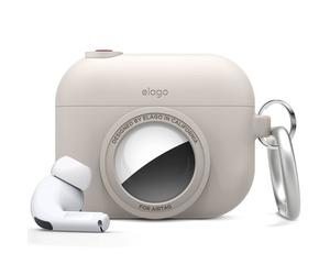 Custodia istantanea elago compatibile con AirPods Pro, compatibile con AirTag, custodia per fotocamera dal design classico, portachiavi incluso [