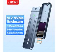 Custodia JEYI M.2 NVMe a attacco diretto, spina USB-A Custodia SSD in alluminio in linea da 10 Gbps 2242 2280 con custodia protettiva magnetica