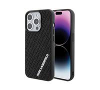 Custodia Karl Lagerfeld 3D in gomma multi logo nera - iPhone 15 Pro