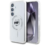 Custodia Karl Lagerfeld Button Choupette MagSafe per Samsung Galaxy S25, bianco - Nouvo