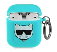 KARL LAGERFELD KLA2UCHFL Custodia per Apple AirPods 1 e 2, Turchese