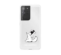 Custodia Karl Lagerfeld Choupette Fun, trasparente - Samsung Galaxy S21 Ultra 5G