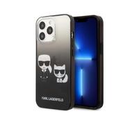 Custodia Karl Lagerfeld Gradient Iconic Karl & Choupette, nera - iPhone 13 Pro