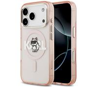 Custodia Karl Lagerfeld IML Choupette Sketch Logo MagSafe per iPhone 17 Pro rosa - Nouvo