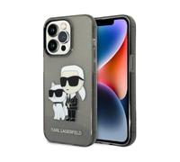 Custodia Karl Lagerfeld IML Glitter NFT Karl & Choupette, Nero - iPhone 14 Pro Max