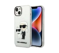 Custodia Karl Lagerfeld IML Glitter NFT Karl & Choupette, trasparente - iPhone 14 Plus