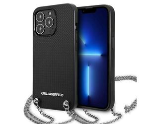 Custodia Karl Lagerfeld in pelle testurizzata per iPhone 13 Pro, nera - Nouvo