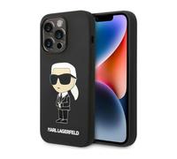 Custodia Karl Lagerfeld in silicone Ikonik, nero - iPhone 14 Pro Max