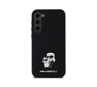 Custodia Karl Lagerfeld in silicone Karl & Choupette con spilla in metallo, nero - Galaxy A55 5G