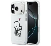 Custodia Karl Lagerfeld Karl & Choupette Back MagSafe per iPhone 17 Pro, trasparente - Nouvo