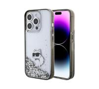Custodia Karl Lagerfeld Liquid Glitter Choupette, trasparente - iPhone 15 Pro