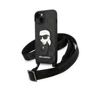 Karl Lagerfeld KLHCP14SSTKMK - Custodia rigida per iPhone 14 da 6,1", colore: Nero