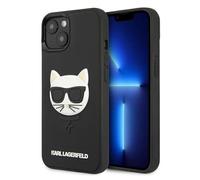 Custodia Karl Lagerfeld per 13 mini 5,4 nera in gomma 3D Choupette - Nouvo