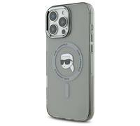 Custodia Karl Lagerfeld per iPhone 16 Pro 6,3 nero Custodia rigida IML Metal Karl Head MagSafe - Nouvo